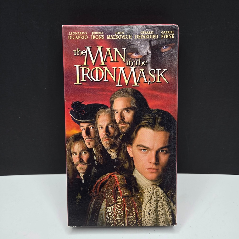 MGM The Man in the Iron Mask VHS Movie 1998 Leonardo DiCaprio Vintage Drama NTSC